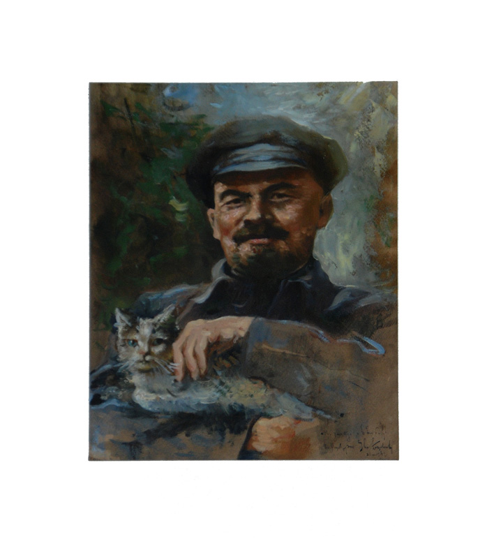 s_japaridze_S-0147-Gia-Japaridze-Lenin-met-zijn-kat