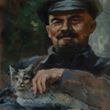 s_japaridze_S-0147-Gia-Japaridze-Lenin-met-zijn-kat_thumb